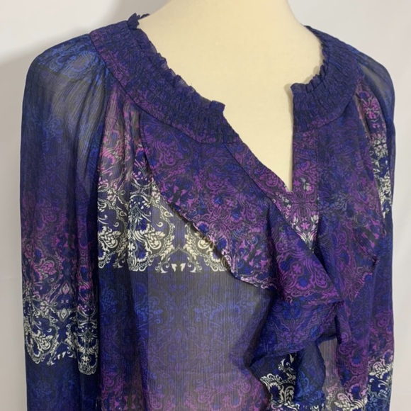 The Limited Semi-Sheer Ruffle Detail Blouse - Picture 6 of 12